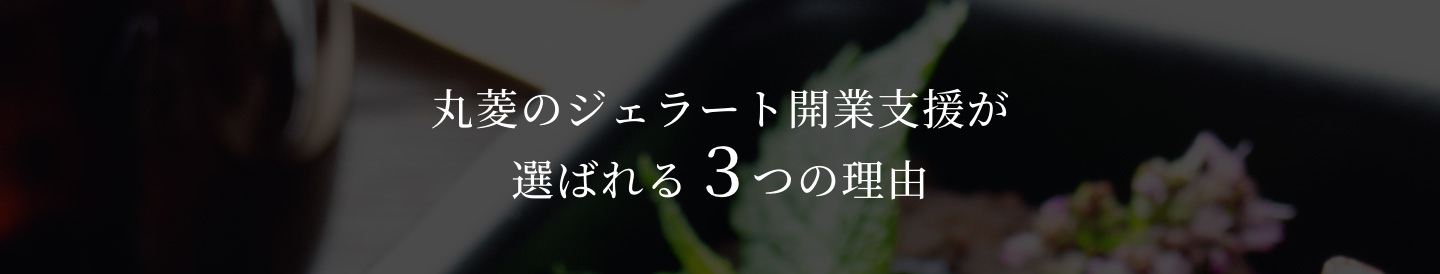 丸菱のジェラート開業支援が選ばれる３つの理由